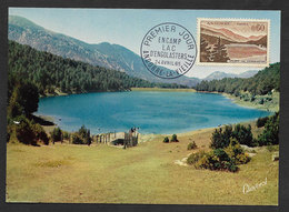 Andorre Poste Français Encamp Lac D'Engolasters Carte Maximum 1965 Andorra French Post Maxicard - Maximumkarten (MC)