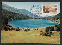 Andorre Poste Français Encamp Lac D'Engolasters Carte Maximum 1965 Andorra French Post Maxicard - Cartes-Maximum (CM)