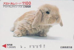 Carte JAPON - ANIMAL - LAPIN 1100 - RABBIT JAPAN Prepaid Bus Card - Kaninchen Conejo Coniglio - FR 253 - Conigli