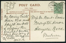 RB 1213 -  1906 Pump Rooms Harrogate Yorkshire Postcard - Wetherby Squared Circle Postmark - Covers & Documents