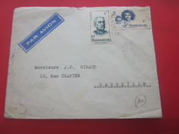 Tananarive Madagascar Timbres France (ex-colonies & Protectorats)Madagascar 1948 Lettre & Document Pour Marseille France - Covers & Documents