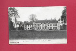 CPA 27 MARCILLY SUR EURE - LE CHATEAU DE BREUIL ET FACADE DE L EGLISE - VALLEE DE L EURE - - Marcilly-sur-Eure