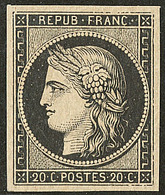 ** No 3a, Noir Sur Blanc, Très Frais. - TB. - R - 1849-1850 Cérès
