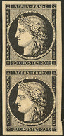 * No 3f, Paire Verticale (quasiment **), Jolie Pièce. - TB - 1849-1850 Ceres