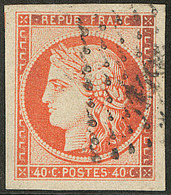 No 5b, Orange Vif, Un Voisin, Jolie Pièce. - TB. - R - 1849-1850 Ceres