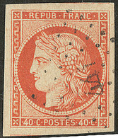 No 5c, Orange Foncé, Deux Voisins, Obl Pc 441, Très Jolie Pièce. - TB. - R - 1849-1850 Cérès
