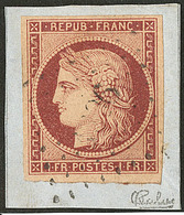 No 6b, Obl Pc, Sur Petit Fragment. - TB. - R - 1849-1850 Cérès