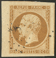 No 9, Bistre, Bdf + Deux Voisins, Obl Pc, Superbe. - R - 1852 Louis-Napoleon