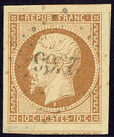 No 9a, Bistre-jaune, Quatre Voisins, Obl Pc, Superbe. - R - 1852 Louis-Napoleon