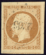 No 9a, Bistre-jaune, Quatre Voisins, Obl Pc, Superbe. - R - 1852 Luis-Napoléon