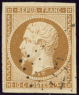 No 9b, Bistre-brun, Obl Pc, Jolie Pièce. - TB - 1852 Louis-Napoleon