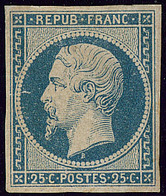 (*) No 10, Bleu, Réparé, B D'aspect - 1852 Louis-Napoléon