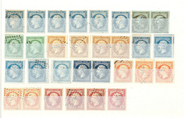 Nos 11 Paire, 12(2), 13I(3), 13II, 14(7), 16(5), 17A(3), 17B, 4, 10(5), Nuances Et Obl, Ex Choisis. - TB - 1853-1860 Napoléon III.