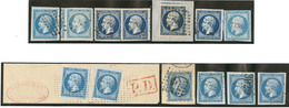 Nos 14I (9), 14II (4), Nuances Et Obl Diverses, Ex Choisis. - TB - 1853-1860 Napoleon III