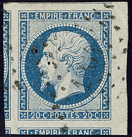 No 14Ic, Bleu Foncé, Bdf + Tous Ses Voisins, Superbe - 1853-1860 Napoleon III