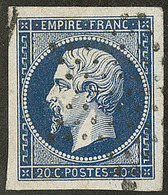 No 14Id, Bleu Très Foncé, Un Voisin, Ex Choisi. - TB - 1853-1860 Napoleon III