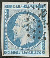 No 15b, Bleu Laiteux, Obl Losange De Paris, Très Frais. - TB - 1853-1860 Napoléon III