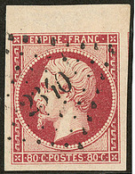 No 17A, Carmin, Bdf + Un Voisin, Ex Choisi. - TB - 1853-1860 Napoléon III