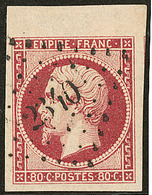 No 17A, Carmin, Bdf + Un Voisin, Ex Choisi. - TB - 1853-1860 Napoleon III