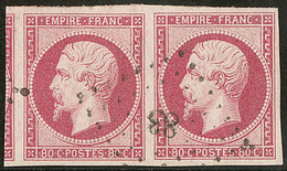 No 17B, Paire, Un Voisin, Ex Choisi. - TB - 1853-1860 Napoleon III