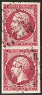 No 17Bd, Groseille, Paire Verticale, Deux Voisins, Superbe - 1853-1860 Napoleon III