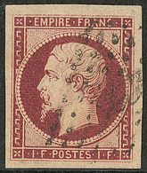 No 18c, Carmin Velours, Jolie Pièce. - TB. - R - 1853-1860 Napoléon III