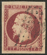 No 18c, Carmin Velours, Jolie Pièce. - TB. - R - 1853-1860 Napoléon III.