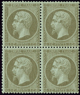 ** No 19b, Bloc De Quatre (deux Ex *). - TB - 1862 Napoleon III