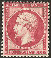 * No 24, Rose, Très Frais. - TB. - R - 1862 Napoléon III.