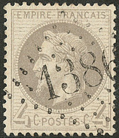 No 27I, Gris, Obl Gc 1386. - TB - 1863-1870 Napoléon III Lauré