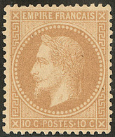 * No 28II, Bistre. - TB - 1863-1870 Napoléon III Lauré