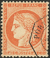 "4" Retouchés. No 38f, Obl Porto-Cabello, Ex Choisi. - TB - 1870 Asedio De Paris