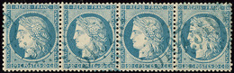 Tunisie. No 37, Bande De Quatre Obl Gc 5107 Bleu. - TB - Sonstige & Ohne Zuordnung