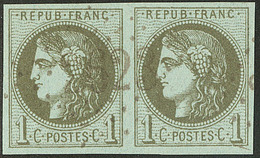 No 39IIe, Paire Obl Gc. - TB - 1870 Bordeaux Printing