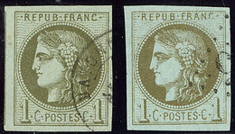 Nos 39IIIj Un Voisin, 39IIIl. - TB - 1870 Bordeaux Printing