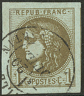 No 39IIIo, Olive Bronze, Deux Voisins, Obl Cad, Superbe. - R - 1870 Ausgabe Bordeaux