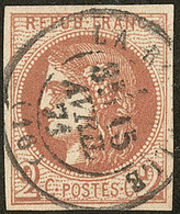 No 40II, Obl Cad Type 17 De La Rochelle Avril 71. - TB - 1870 Ausgabe Bordeaux