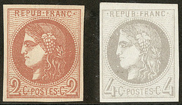(*) Nos 40II, 41II, Très Frais. - TB - 1870 Ausgabe Bordeaux