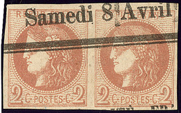 No 40IIa, Paire Impression Typo. - TB - 1870 Bordeaux Printing