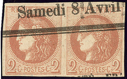 No 40IIa, Paire Impression Typo. - TB - 1870 Ausgabe Bordeaux