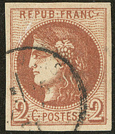 No 40IIf, Obl Cad, Très Belle Nuance. - TB - 1870 Ausgabe Bordeaux