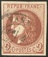 No 40IIf, Obl Cad, Jolie Pièce. - TB - 1870 Ausgabe Bordeaux
