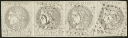 No 41II, Bande De Quatre Obl Gc 2128. - TB - 1870 Ausgabe Bordeaux