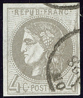 No 41IIe, Pos. 4, Obl Cad. - TB - 1870 Ausgabe Bordeaux