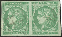 No 42IIg, Paire, Belle Nuance. - TB - 1870 Bordeaux Printing