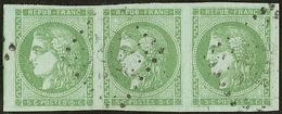 No 42IIg, Bande De Trois, Un Voisin, Ex Choisi. - TB - 1870 Bordeaux Printing