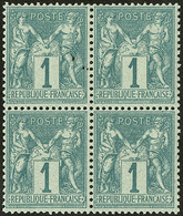 ** No 61 Bloc De Quatre, Très Frais Et Centré. - TB - 1876-1878 Sage (Type I)