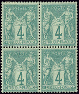 ** No 63, Bloc De Quatre (un Ex *), Très Frais. - TB - 1876-1878 Sage (Type I)