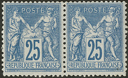 * No 79, Bleu, Paire, Très Frais. - TB - 1876-1878 Sage (Type I)