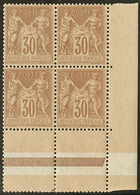 ** No 80, Bloc De Quatre Cdf, Très Frais Et Centré. - TB - 1876-1878 Sage (Type I)